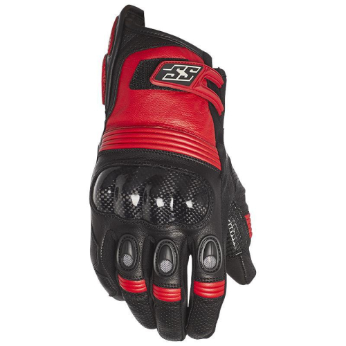 Speed & Strength - Speed & Strength Exile Leather Gloves - 1102-0124-0455 Black/Red X-Large