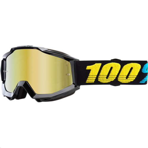 100% - 100% Accuri Virgo Youth Goggles - 50310-343-02 Virgo Black/Gold/Teal/ Mirror Gold Lens OSFM