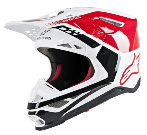 Alpinestars - Alpinestars Supertech M8 Triple Helmet - 8301319-3182-MD Red/White Glossy Medium