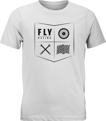 Fly Racing - Fly Racing Fly All Things Moto Youth T-Shirt - 352-1206YL White Large
