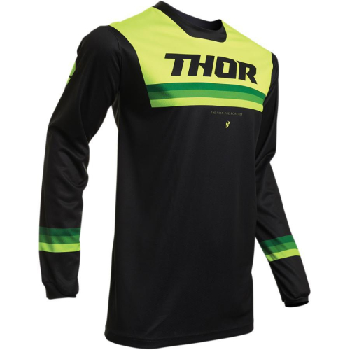 Thor - Thor Pulse Air Pinner Youth Jersey - 2912-1773 Black/Acid X-Small
