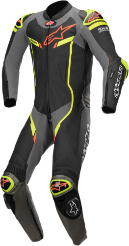 Alpinestars - Alpinestars GP Pro V2 Leather Suit Tech-Air Compatible - 3155019-1028-56 Black/Metal Gray/Yellow Fluo Size 56
