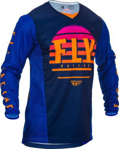 Fly Racing - Fly Racing Kinetic K220 Jersey - 373-529L Midnight/Blue/Orange Large