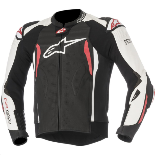 Alpinestars - Alpinestars GP Tech V2 Leather Jacket - 3108517-123-60 Black/White/Red Size 50