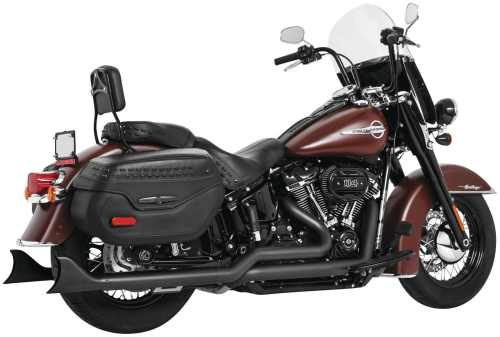 Freedom Performance - Freedom Performance Sharktail Signature True Dual Exhaust System - 33in. Black Muffler - Pitch Black - HD00768