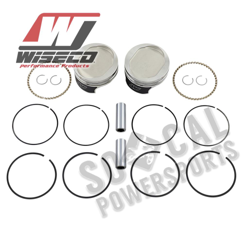 Wiseco - Wiseco Tracker Series Piston Kit (1200cc, Reverse Dome) - .020in. Oversized, 9.5:1 Compression - K0212P2