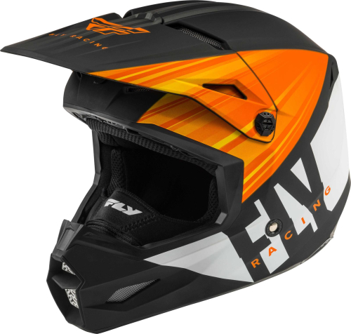 Fly Racing - Fly Racing Kinetic Cold Weather Helmet - 73-4943S Orange/Black/White Small