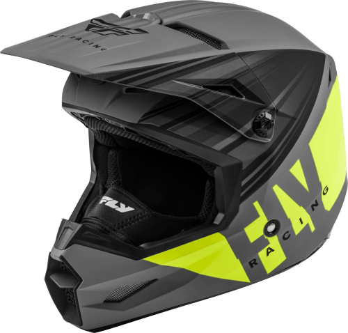 Fly Racing - Fly Racing Kinetic Cold Weather Helmet - 73-49452X Hi-Vis/Black/Gray 2XL