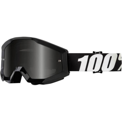 100% - 100% Strata Sand Outlaw Goggles - 50440-233-02 Outlaw Black/White/Gray / Smoke Lens OSFM
