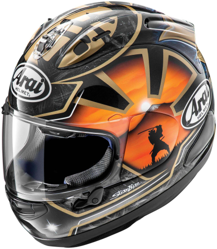 Arai Helmets - Arai Helmets Corsair-X Dani Samurai-2 Helmet - 685311162762 Black/Orange X-Small