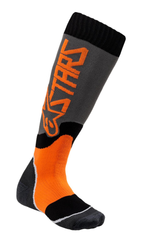 Alpinestars - Alpinestars MX Plus-2 Socks - 4701920-9040-S Gray/Orange Small