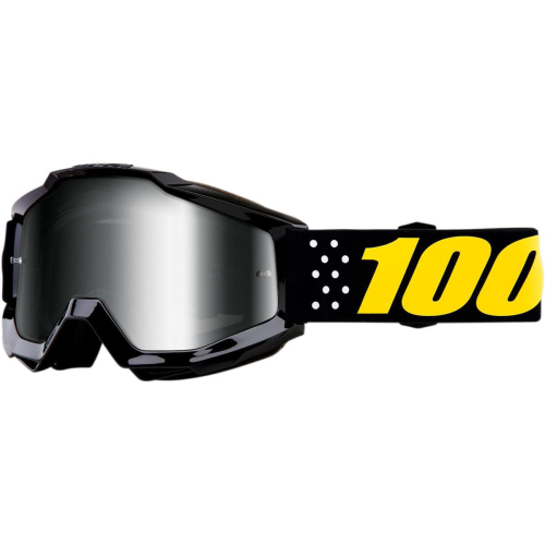 100% - 100% Accuri Pistol Youth Goggles - 50310-283-02 Pistol Black/Yellow/ Mirror Silver Lens OSFM