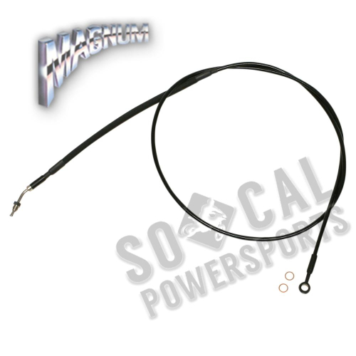 Magnum - Magnum XR Stainless Hydraulic Clutch Line - Stock Length - Black/Black Fittings - SBB0104-72