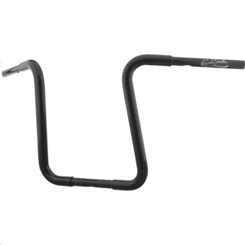 Cyclesmiths - Cyclesmiths 1-1/4in. California Lane-Splitter Ape Handlebar for 1in. Clamp Area - 16in. Rise - Gloss Black - 113CA16TBWBP