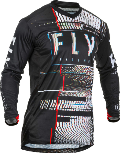 Fly Racing - Fly Racing Lite Glitch Jersey - 373-724S Black/White Small