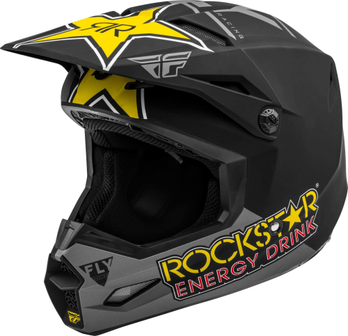 Fly Racing - Fly Racing Kinetic Rockstar Helmet - 73-3309M Black Medium