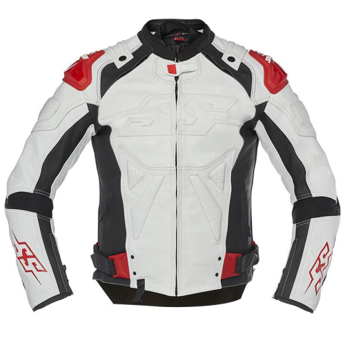 Speed & Strength - Speed & Strength Revolt Leather Jacket - 1101-0229-2157 White/Black/Red 3XL