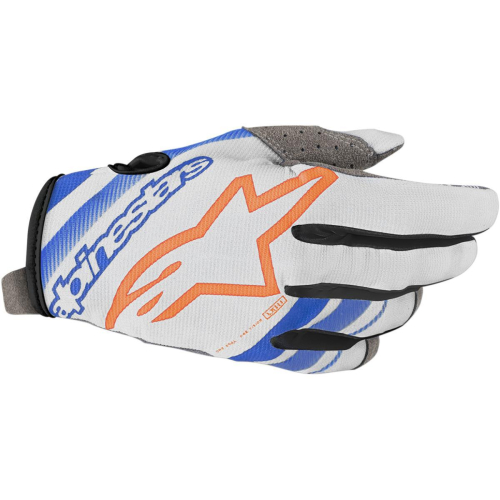 Alpinestars - Alpinestars Radar Gloves - 3561819-9074-XL Cool Gray/Blue/Fluorescent Orange X-Large