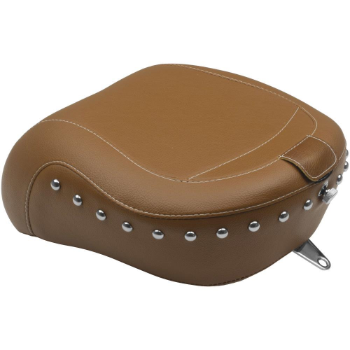 Mustang - Mustang Passenger Wide Studded Seat with Receiver - Brown - 79767MV