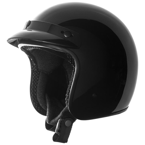 Speed & Strength - Speed & Strength SS610 3/4 Helmet - 1111-0637-0156 Gloss Black 2XL