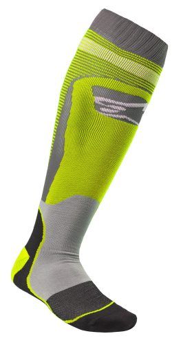 Alpinestars - Alpinestars MX Plus-1 Socks - 4701820-501-S Yellow Fluo/Cool Gray Small