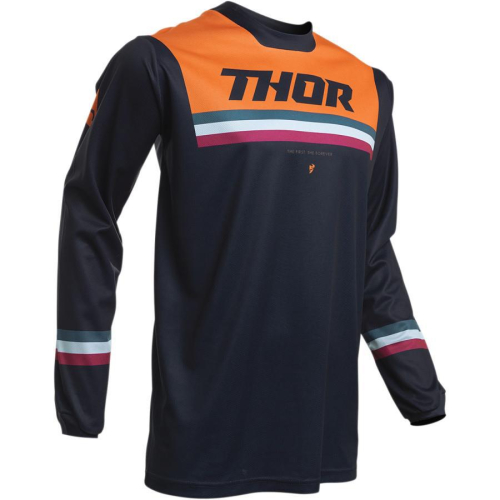 Thor - Thor Pulse Air Pinner Youth Jersey - 2912-1779 Midnight/Orange X-Small
