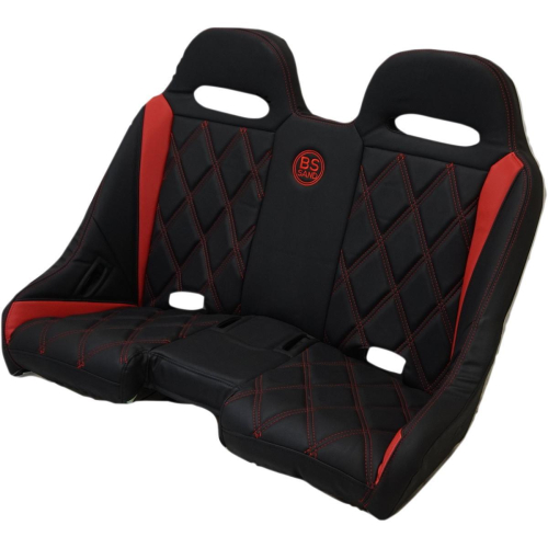 BS Sand - BS Sand Extreme Front/Rear Bench Seat - Diamond - Black/Red - EXBERDBDX
