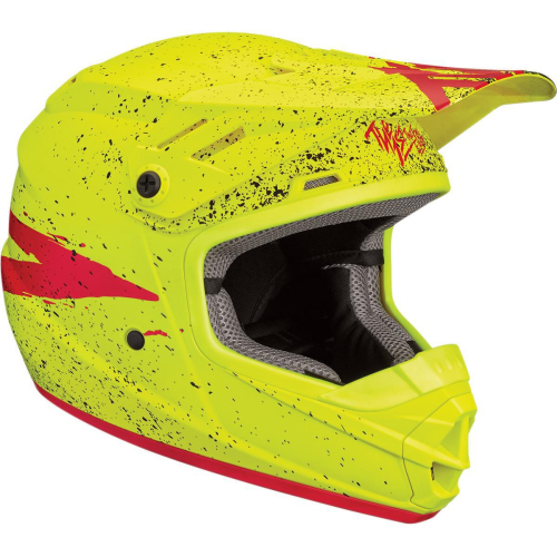 Thor - Thor Sector Hype Youth Helmet - 0111-1177 Acid/Red Small