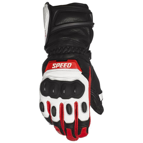 Speed & Strength - Speed & Strength Revolt Leather Gloves - 1102-0113-2153 White/Black/Red Medium