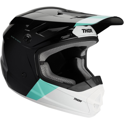 Thor - Thor Sector Bomber Youth Helmet - 0111-1192 Black/Mint Large