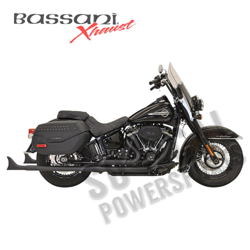 Bassani Manufacturing - Bassani Manufacturing True Duals with 33in. Fishtail Mufflers - with Baffle -Black - 1S96EB33