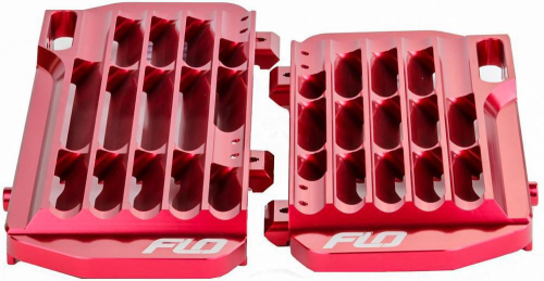 Flo Motorsports - Flo Motorsports High Flow Radiator Braces - Red - FLO755R
