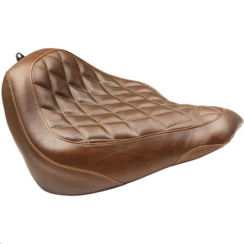 Mustang - Mustang Wide Tripper Solo Seat - Diamond Stitch - Brown - 83053