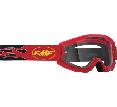 FMF Racing - FMF Racing PowerCore Flame Goggles - F-50050-00008 - Red / Clear Lens OSFM