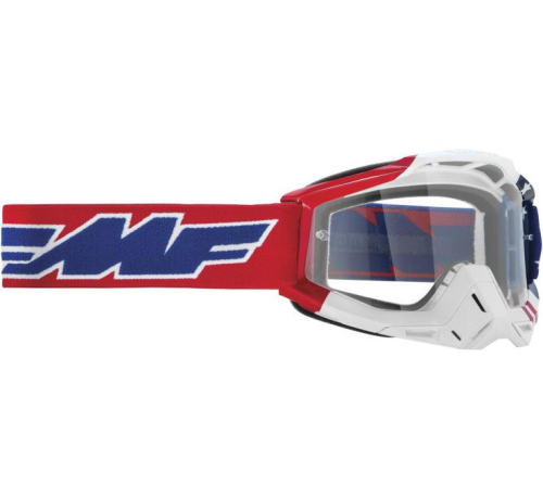 FMF Racing - FMF Racing PowerBomb US of A Goggles - F-50036-00006 - US of A / Clear Lens OSFM