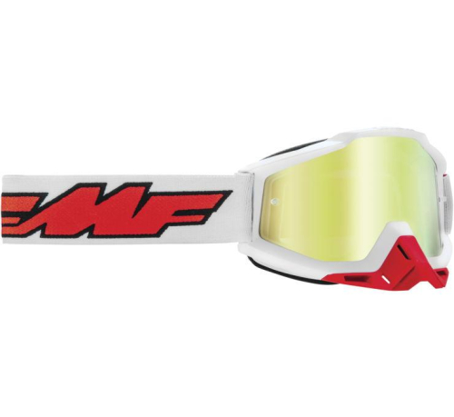 FMF Racing - FMF Racing PowerBomb Rocket Goggles - F-50037-00004 - Rocket White / True Gold Lens OSFM