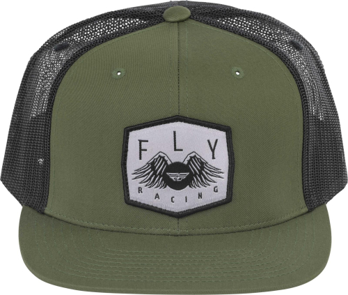 Fly Racing - Fly Racing Freedom Trucker Hat - Army Green - 351-0065 - Army Green OSFA