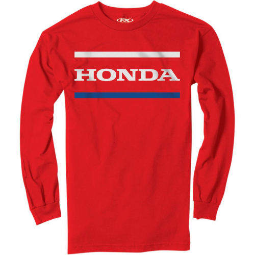 Factory Effex - Factory Effex Honda Stripes Long-Sleeve T-Shirt - 23-87316 Red X-Large