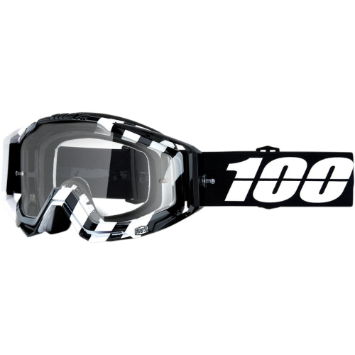100% - 100% Racecraft Alta Goggles - 50100-316-02 Alta/Black/White / Clear Lens OSFM