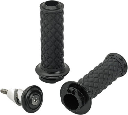 Biltwell Inc. - Biltwell Inc. Alumicore Dual-Cable Grip Set - Black - 6604-201-01