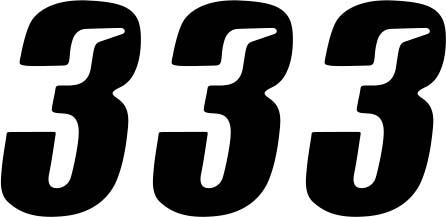 DCOR - DCOR Slash Series Individual Numbers 7in. - No.3 - Black - 45-31-3