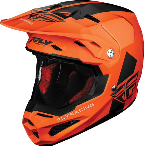 Fly Racing - Fly Racing Formula Origin Cold Weather Helmet with AIS - 73-4409-7 Orange Large