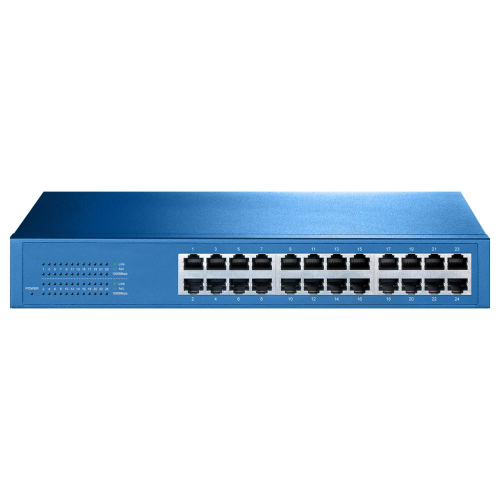 Aigean Networks - Aigean 24-Port Network Switch - Desk or Rack Mountable - 100-240VAC - 50/60Hz