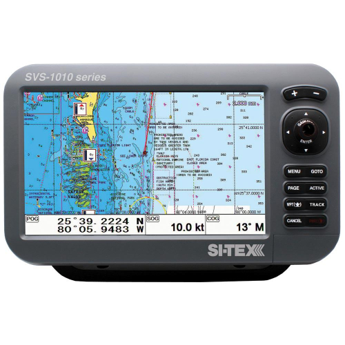 SI-TEX - SI-TEX SVS-1010C 10" Chartplotter w/Internal GPS Antenna & Navionics+ Card