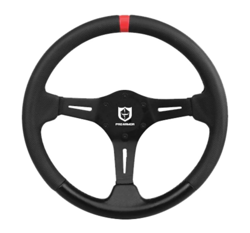 Pro Armor - Pro Armor Top Marker Extreme Weather Steering Wheel  - 13.75in. - Red - A19UZ286RD