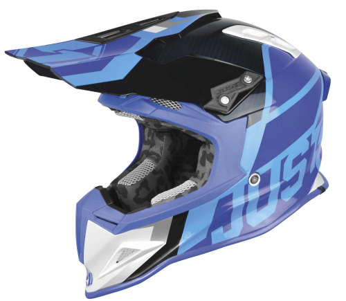 Just 1 - Just 1 J12 Unit Carbon Helmet - 6063230114045-06 - White/Blue X-Large