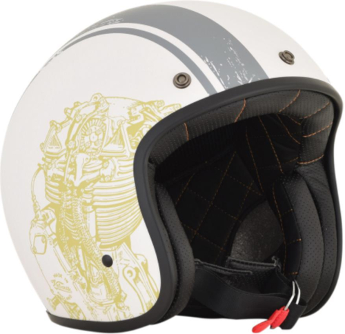 AFX - AFX FX-76 Raceway Helmet - 01042062 - Flat White/Gray Medium