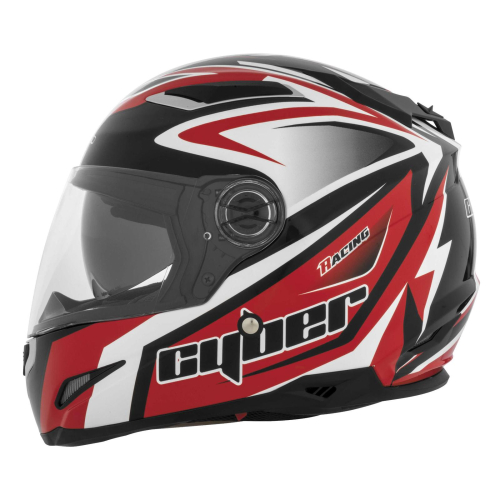 Cyber Helmets - Cyber Helmets US-108 Bolt Helmet - US108-3-RED-LG - Red/Black Large
