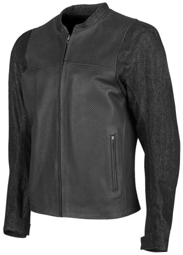 Speed & Strength - Speed & Strength Ground and Pount Leather/Denim Jacket - 1101-0212-3757 - Black 3XL