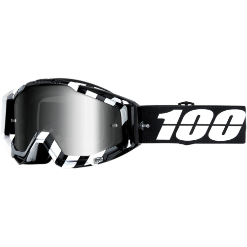 100% - 100% Racecraft Alta Goggles - 50110-316-02 Alta/Black/White / Silver Lens OSFM